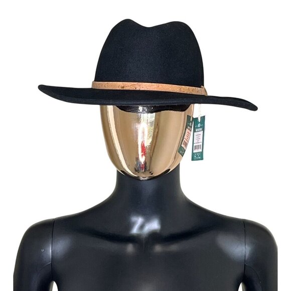 Tentree Recycled Wool Wide Brim Felt Hat NWT Meteorite Black Small - Picture 3 of 13